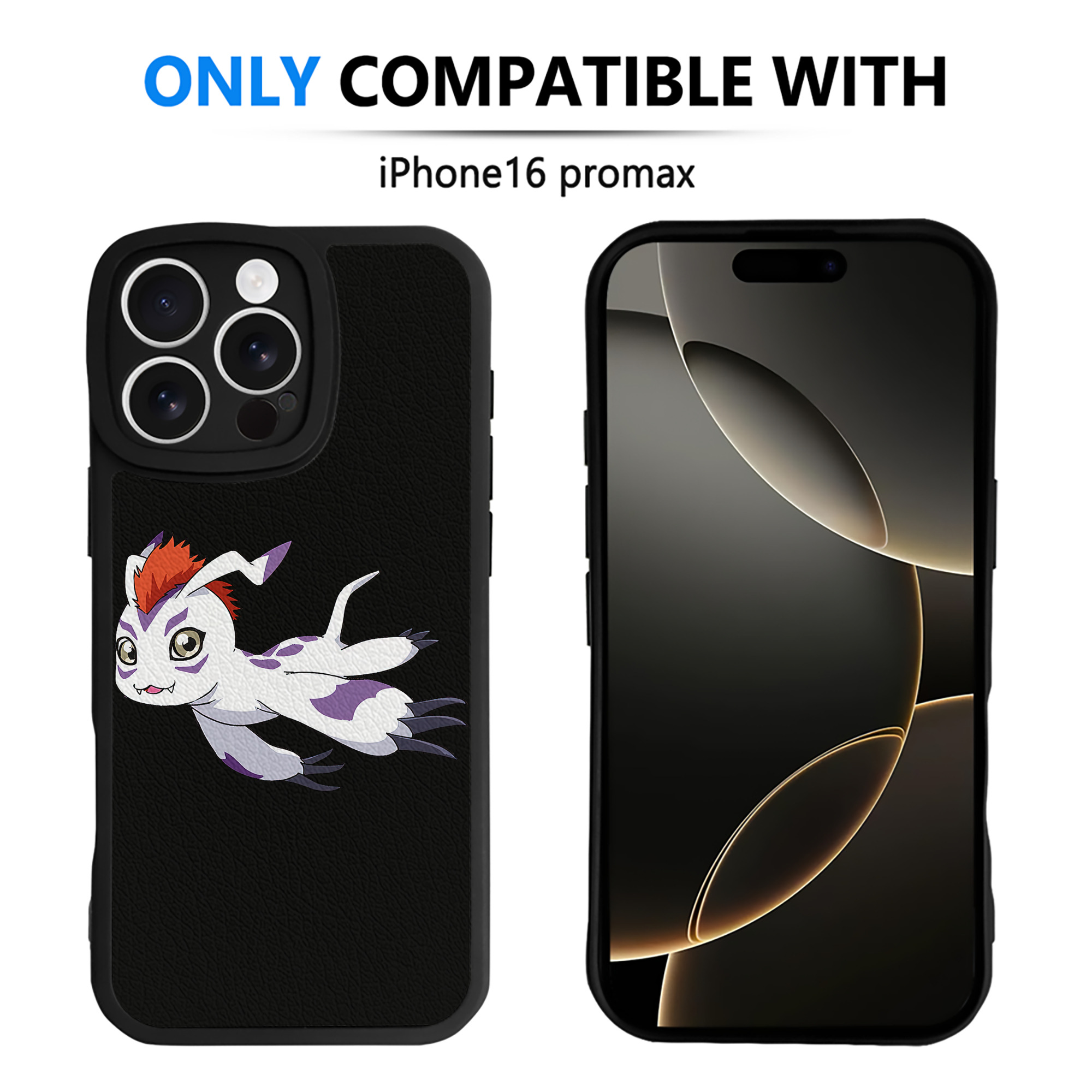 （画像用） Digimon デジタルモンスター/デジモン 【iPhone 16シリーズ対応】シリコンスマホケース（レザー調） 材質：シリコン